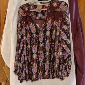 EUC Johnny Was Rocco Blouson Peasant Shirt